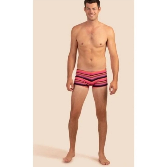 Mr. Turk Montego Bay Swim Trunk Multicolor Stripes Size Small - Picture 4 of 14